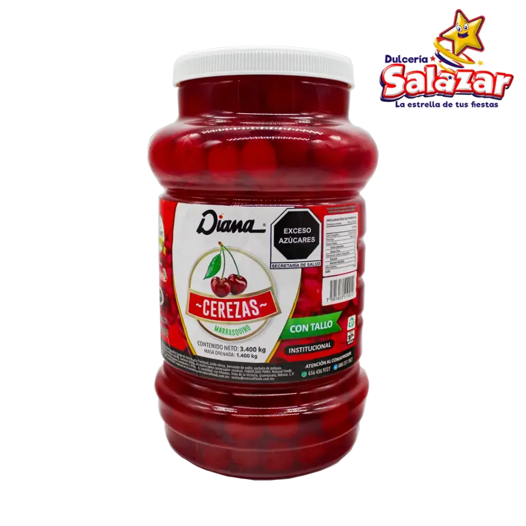 [IMO0059] CEREZA ROJA CON RABO ALMIBAR FRASCO DIAN -BOT.3.4KG- "C/4/1"