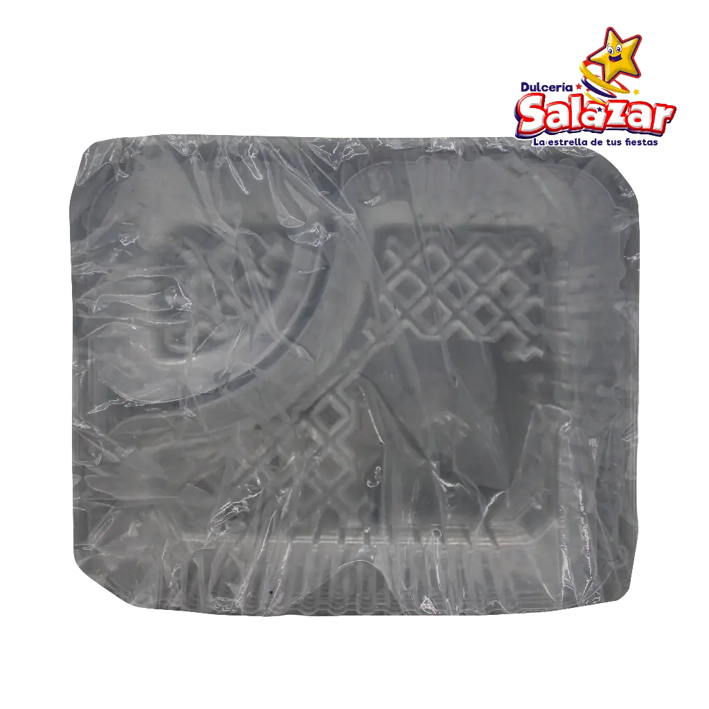 [REYM0223] CONTENEDOR POLIESTIRENO R-2 REYMA P/NACHOS C/DIVISION -B.10PZA- "C/50/10"