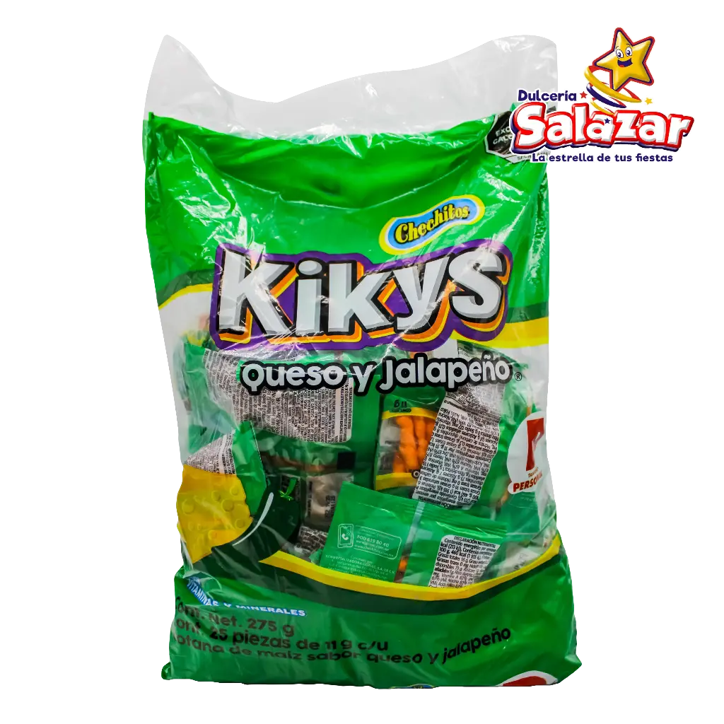 [GON0030] CHECHITOS KIKYS QUESO Y JALAPEÑO PERSONAL-B.275G- "C/10/25"