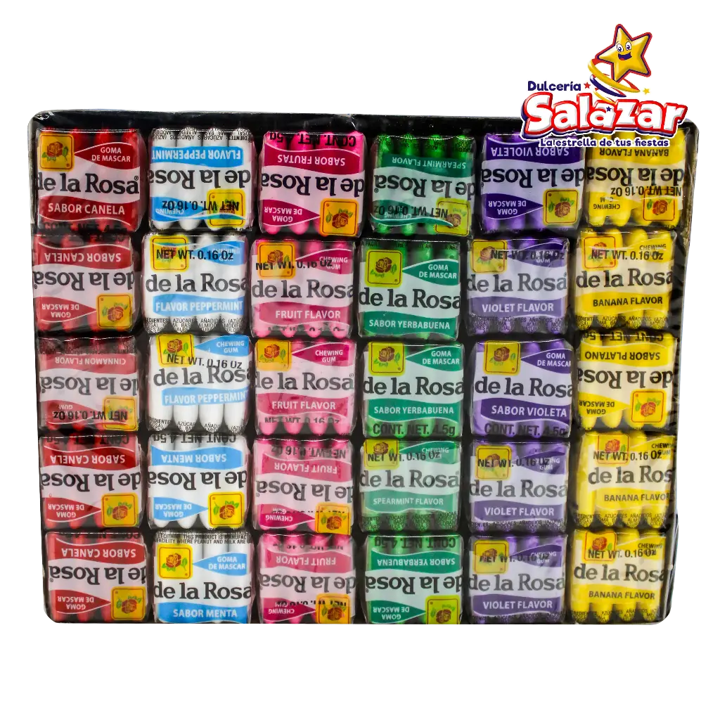 [ROS0380] CHICLE DE LA ROSA 4'P CELOFAN -D.270GR- "C/40/60"