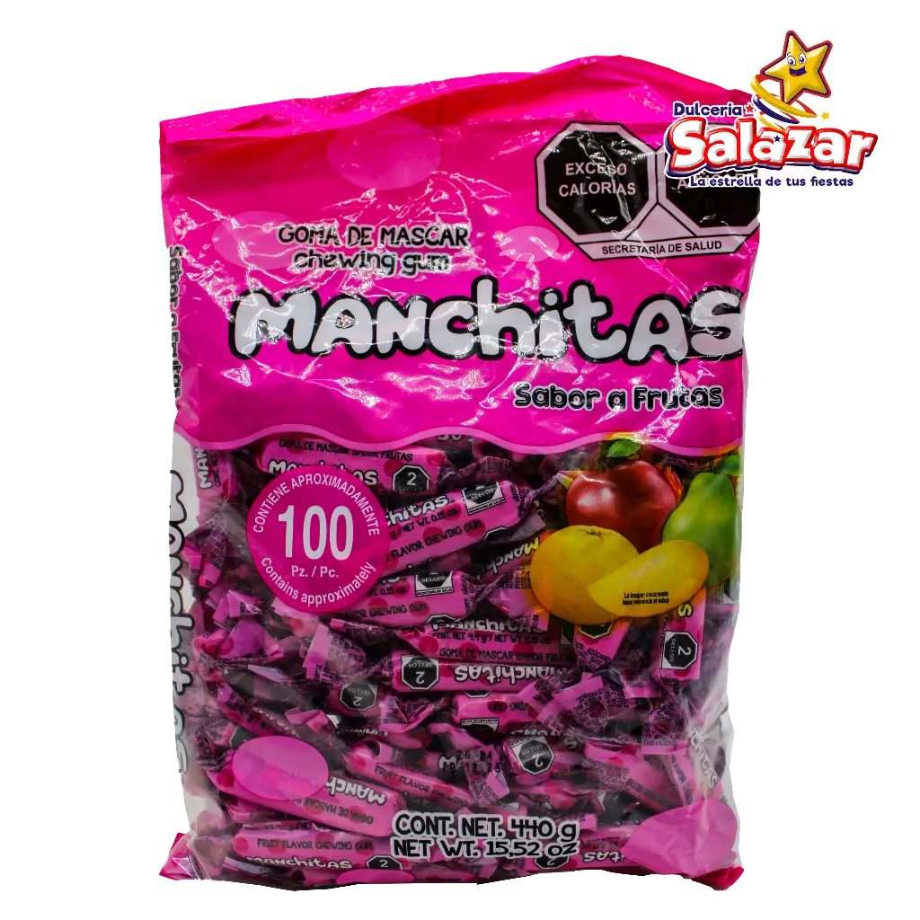 [TEC0024] CHICLE MANCHITAS FRUTAS -B.440G- "C/20/100"