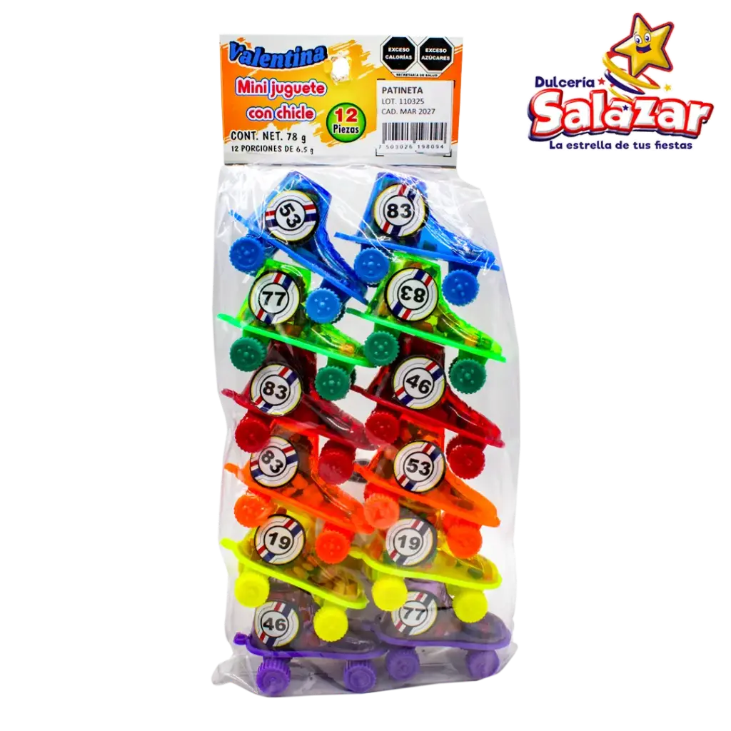 CHICLERA PATINETA VALENTINA -B.12PZA- "C/25/1"