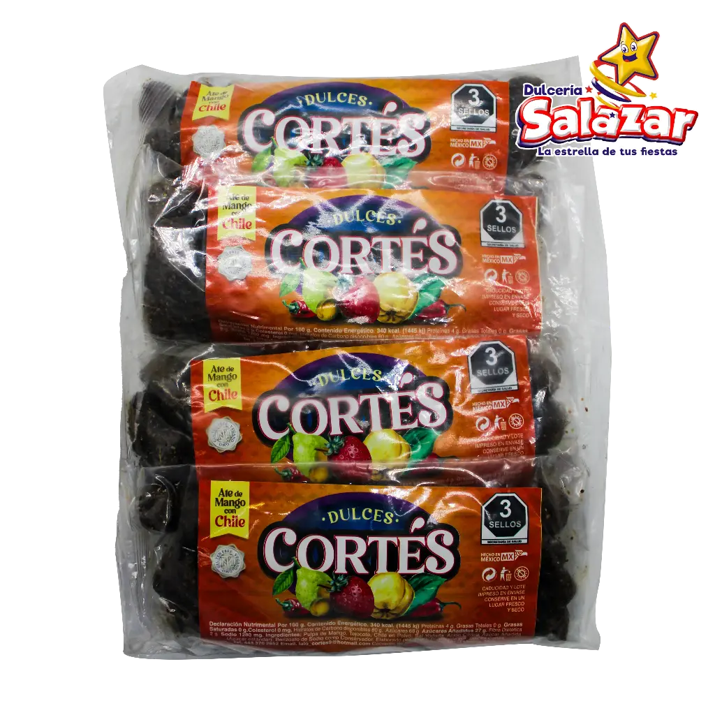 [PICO0009] CHILEMANGO BITES ATE DE MANGO C/CHILE -B.600G- "C/10/4"