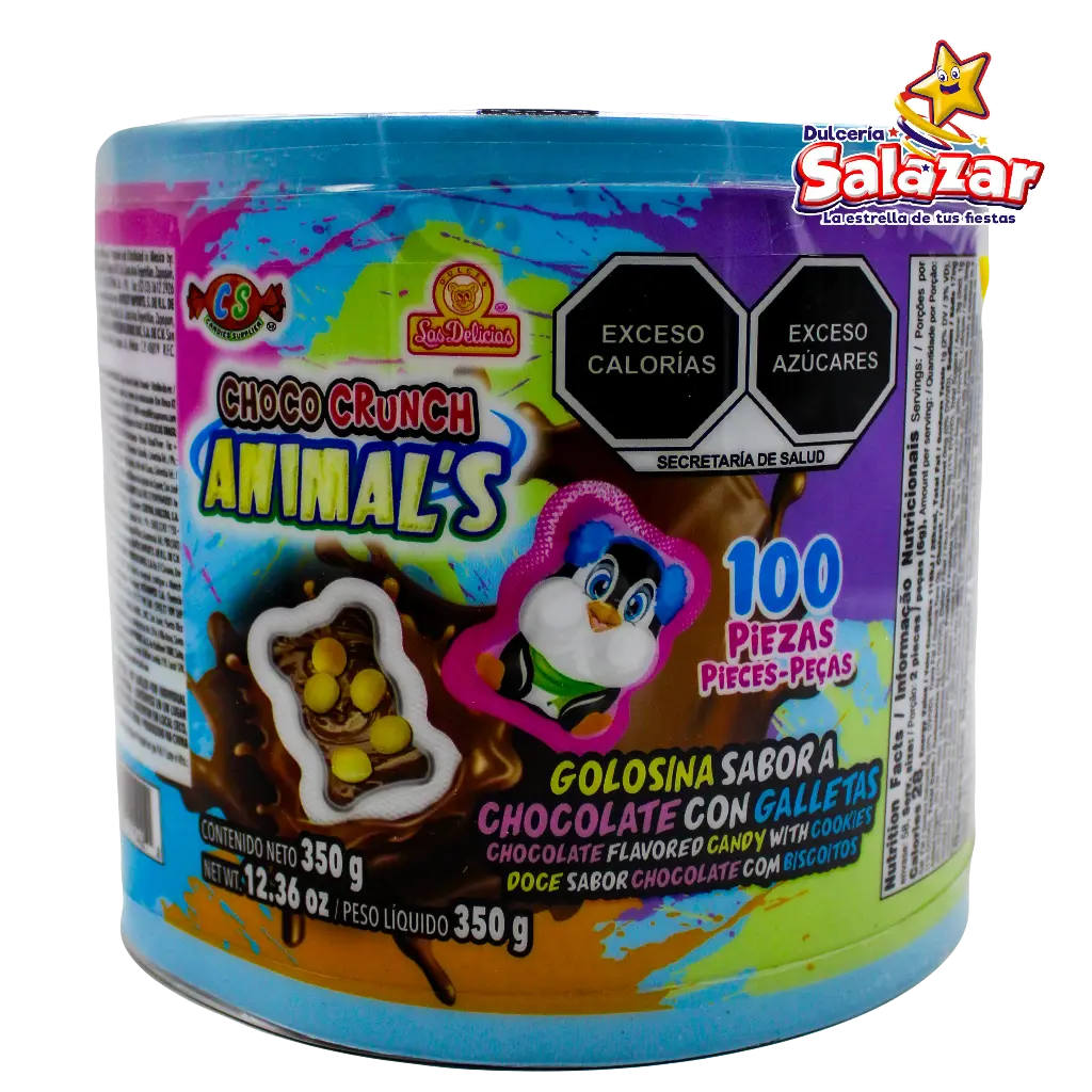 [DEL0004] CHOCO CRUNCH ANIMALS DELICIAS -V.350G.- "C/12/100"