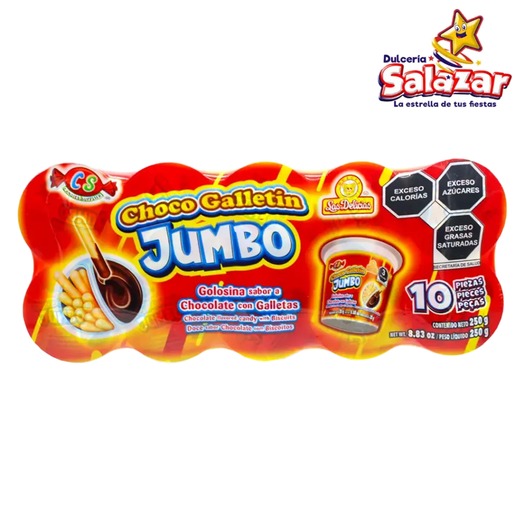 CHOCO GALLETIN JUMBO CHOCOLATE DELICIAS -D.250GR-"C/20/10"