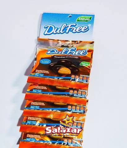 CHOCOLATE BARRA C/ALMENDRA DULFREE S/AZU -B.20P- "C/6/20"