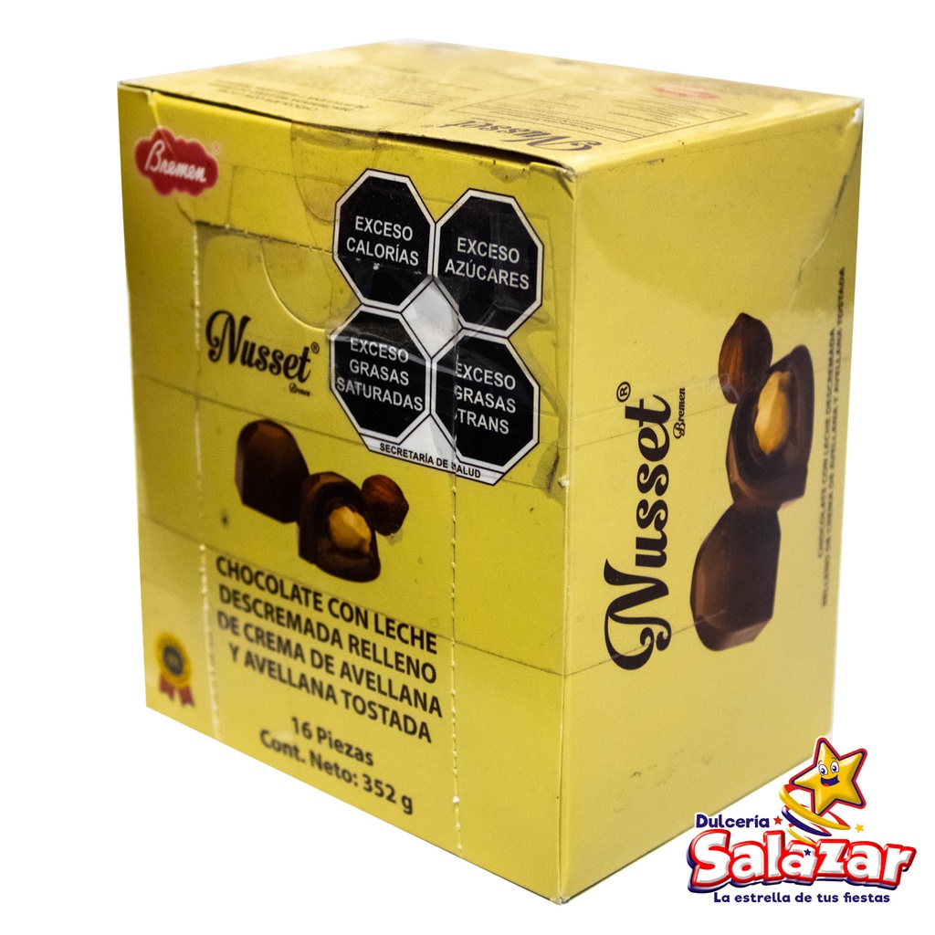 [BRE0043] CHOCOLATE NUSSET C/CREMA DE AVELLANA "C/8/16"