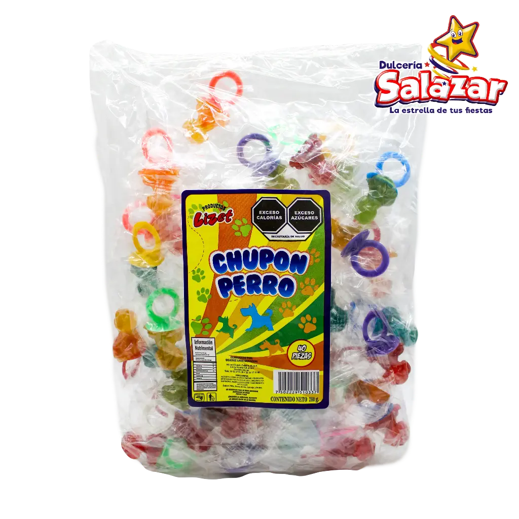 [MRC0006] CHUPON LIZET PERRO -B.40PZA- "C/35/40"