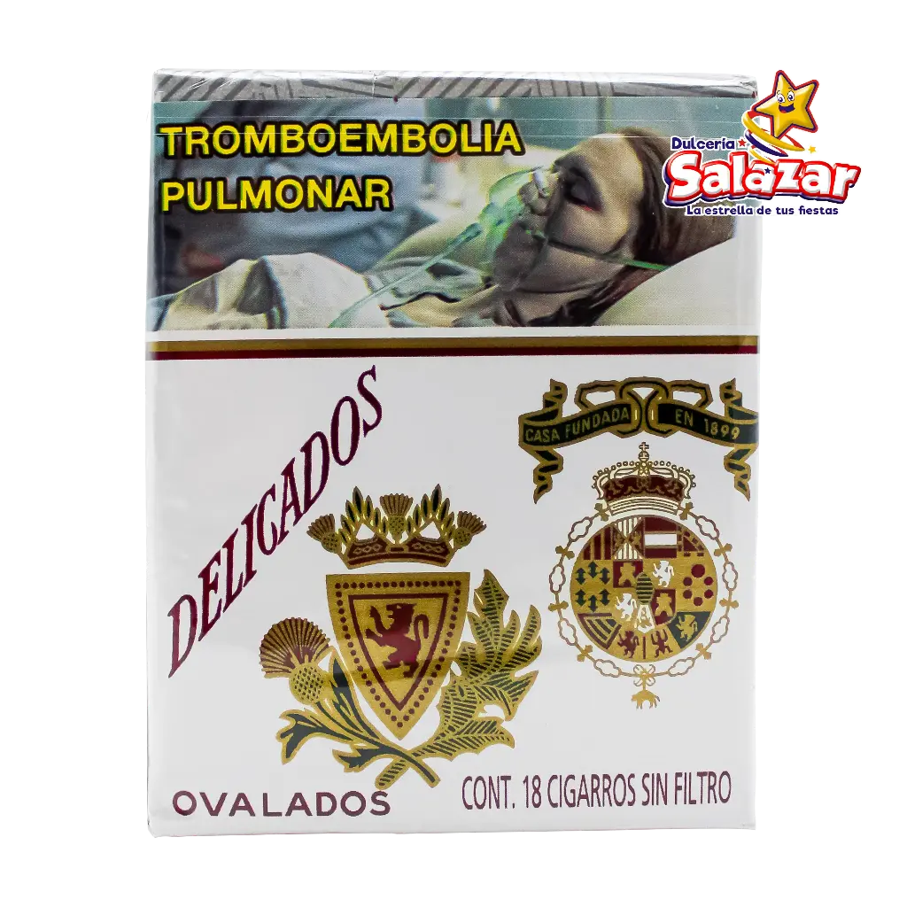 [CIGPHL0025] CIGARRO DELICADOS OVALADOS SIN FILTRO 18 "P/10/1"