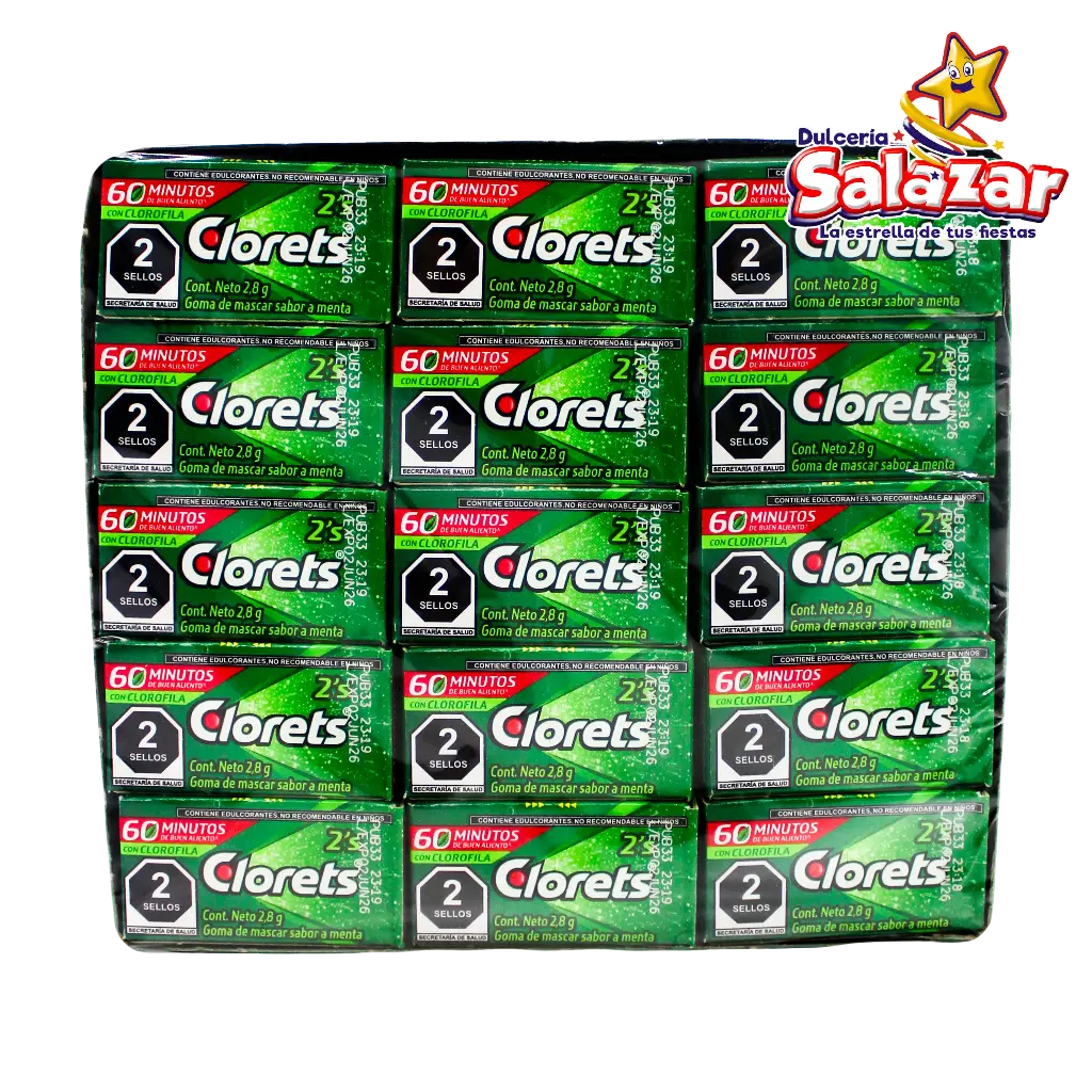 CHICLE CLORETS 2'P CAJITA -D.168G- "C/32/60"