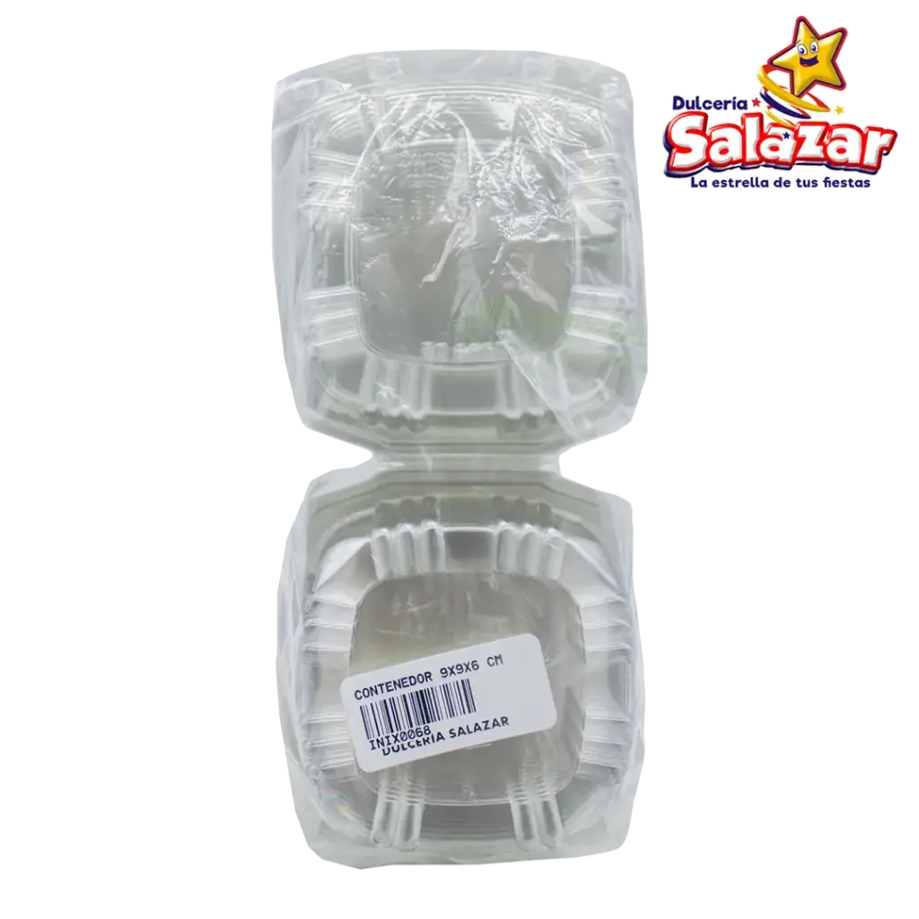 [INIX0068] CONTENEDOR C/BISAGRA 9X9X6 CM INIX 0909-42 -B.10PZA- "C/25/10"