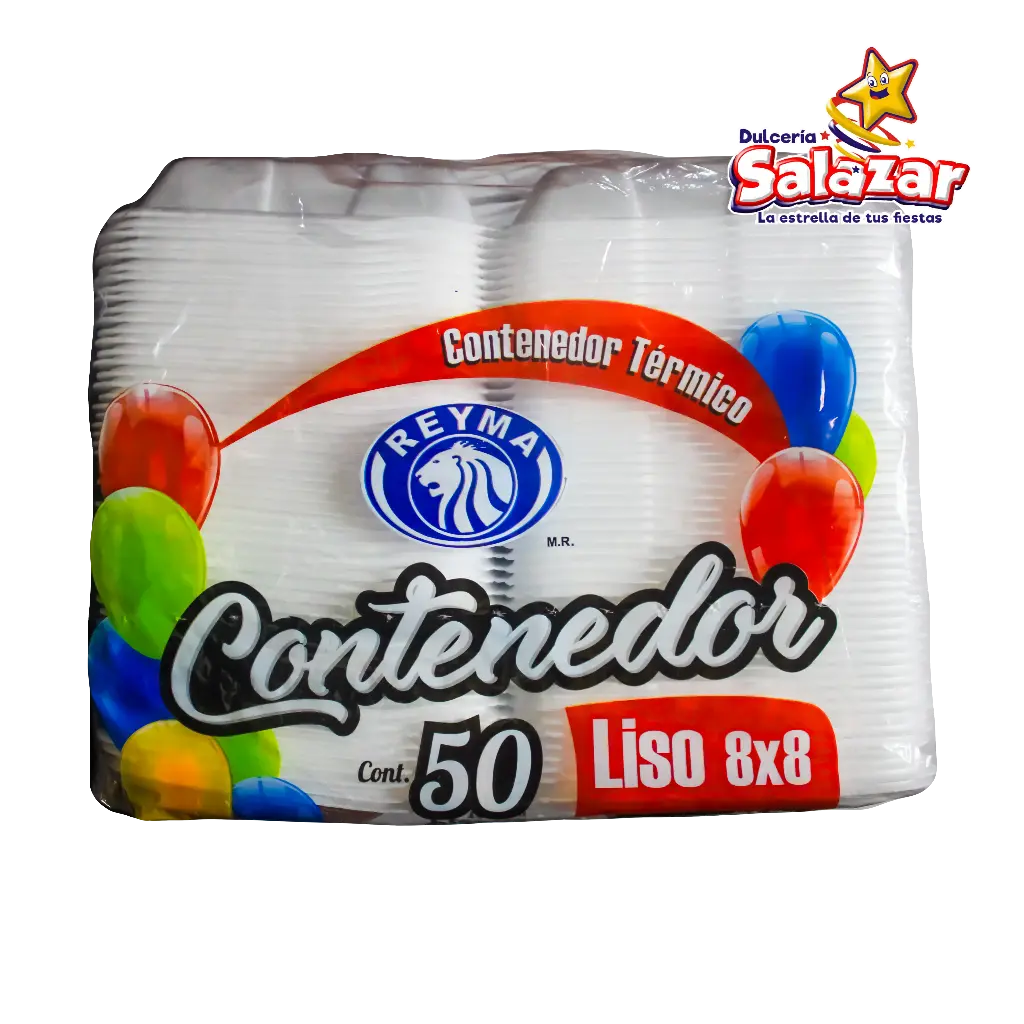 [REYM0106] CONTENEDOR TERMICO 8X8 LISO REYMA CN8X8L4P            -B.50PZA- "C/4/50"