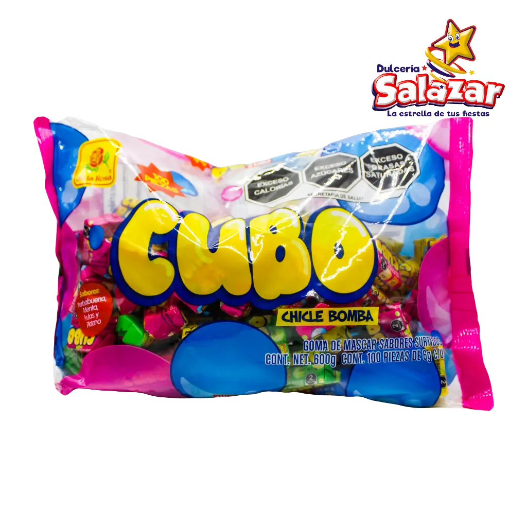 [ROS0112] CHICLE CUBO SURTIDO DLR -B.600GR- "C/20/100"