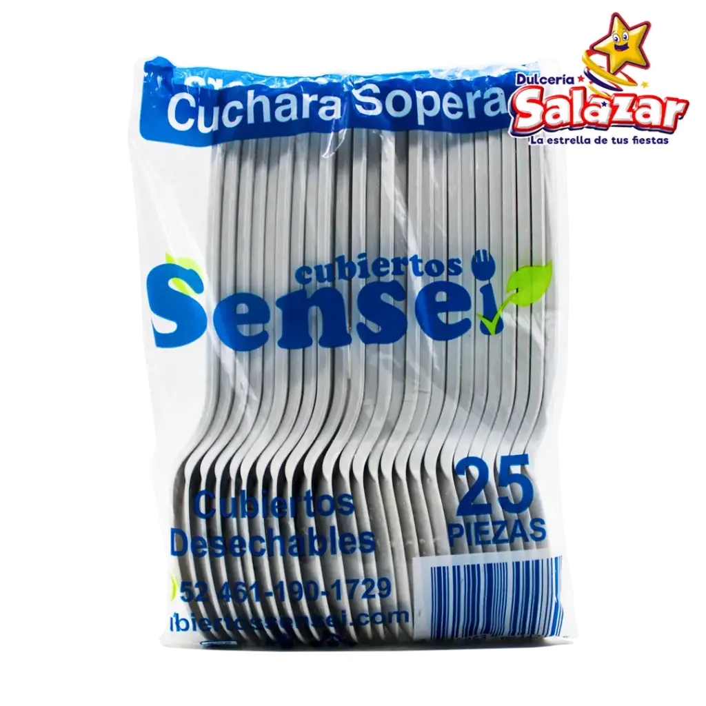 CUCHARA  SENSEI SOPERA GRANDE BLANCA -B.25PZA- "C/40/25"