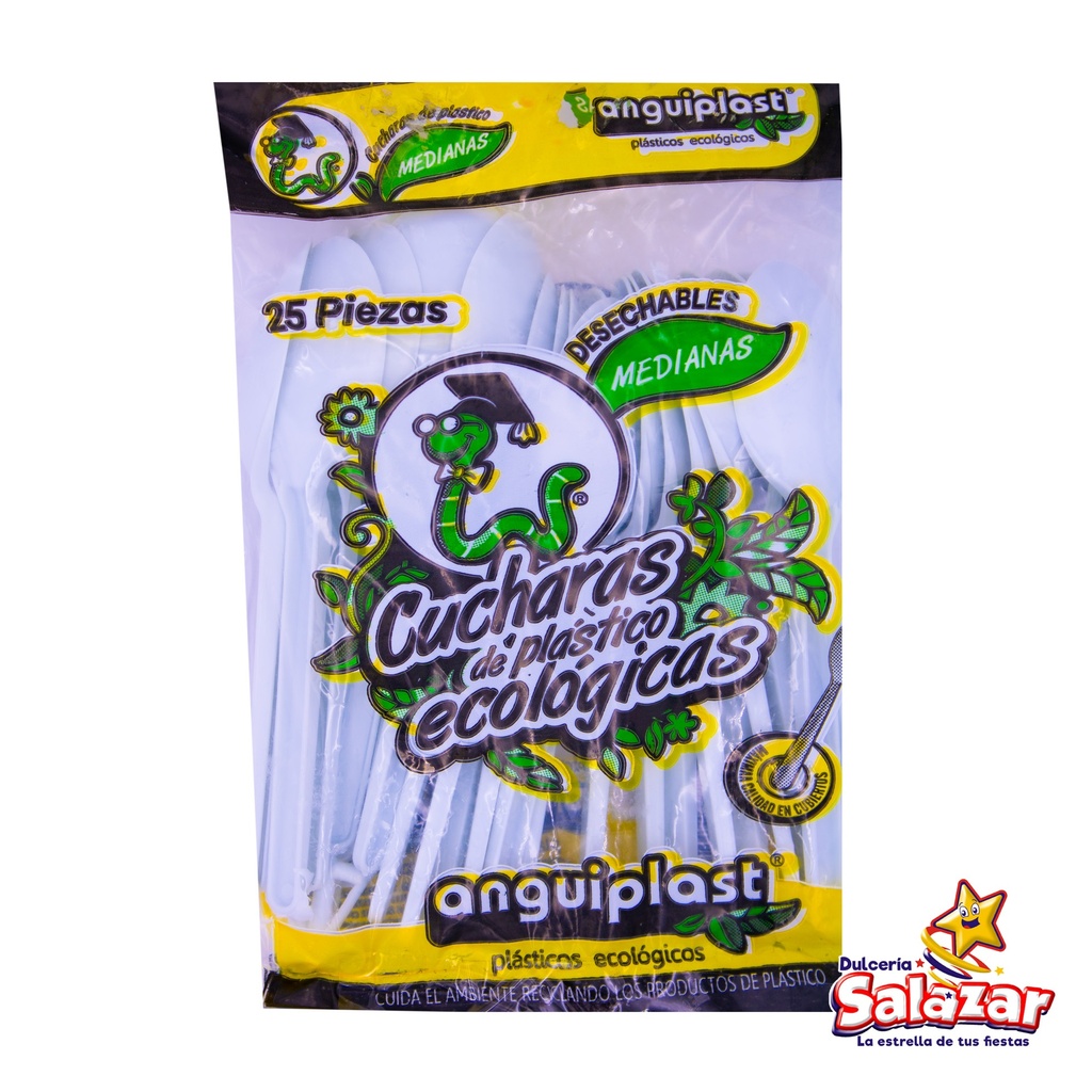 CUCHARA BLANCA MEDIANA ANGUIPLAST "C/40/25"