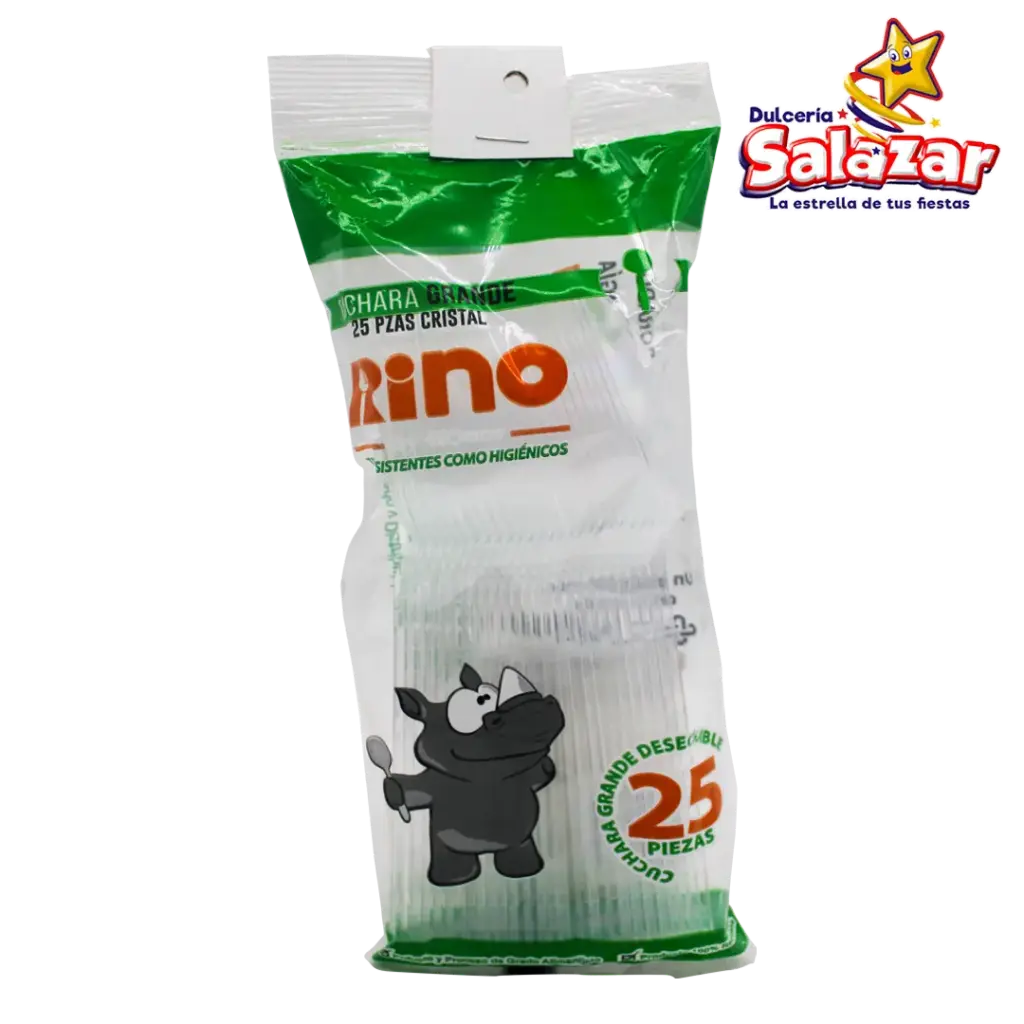 CUCHARA RINO GRANDE CRISTAL -B.25PZA-"C/40/25"