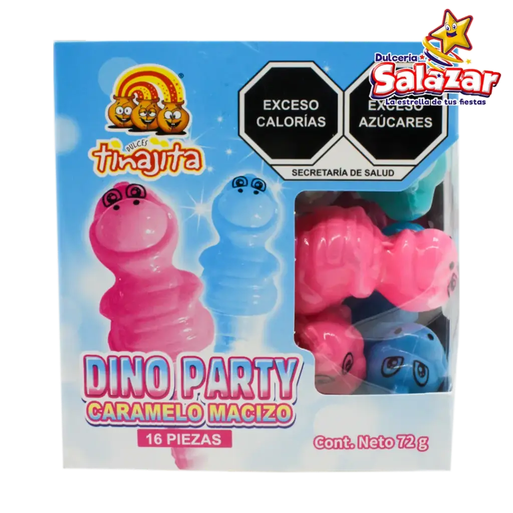 [TIN0070] CARAMELO DINO PARTY TINAJITA -D.72G- "C/30/16"