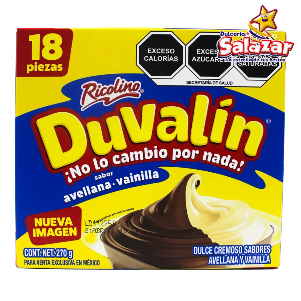 DUVALIN AVELLANA VAINILLA RICOLINO -D.270G- "C/24/18"