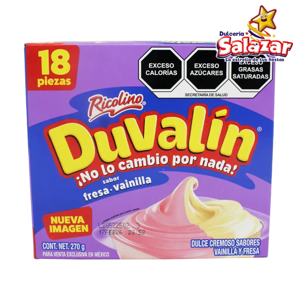 [RCO0021] DUVALIN VAINILLA FRESA RICOLINO -D.270G- "C/24/18"