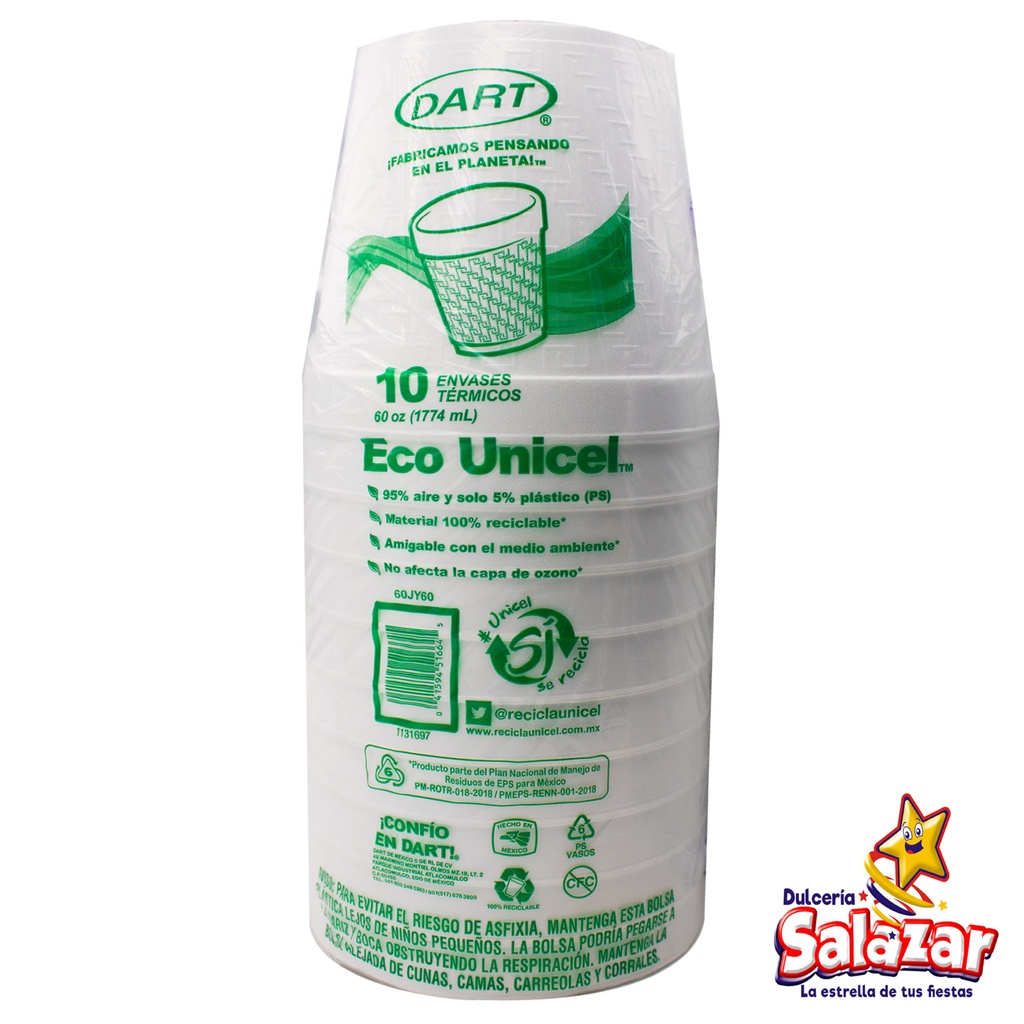 [DAR0005] ENVASE TERMICO DART 60oz 60JY60 (1744ML) "C/30/10"