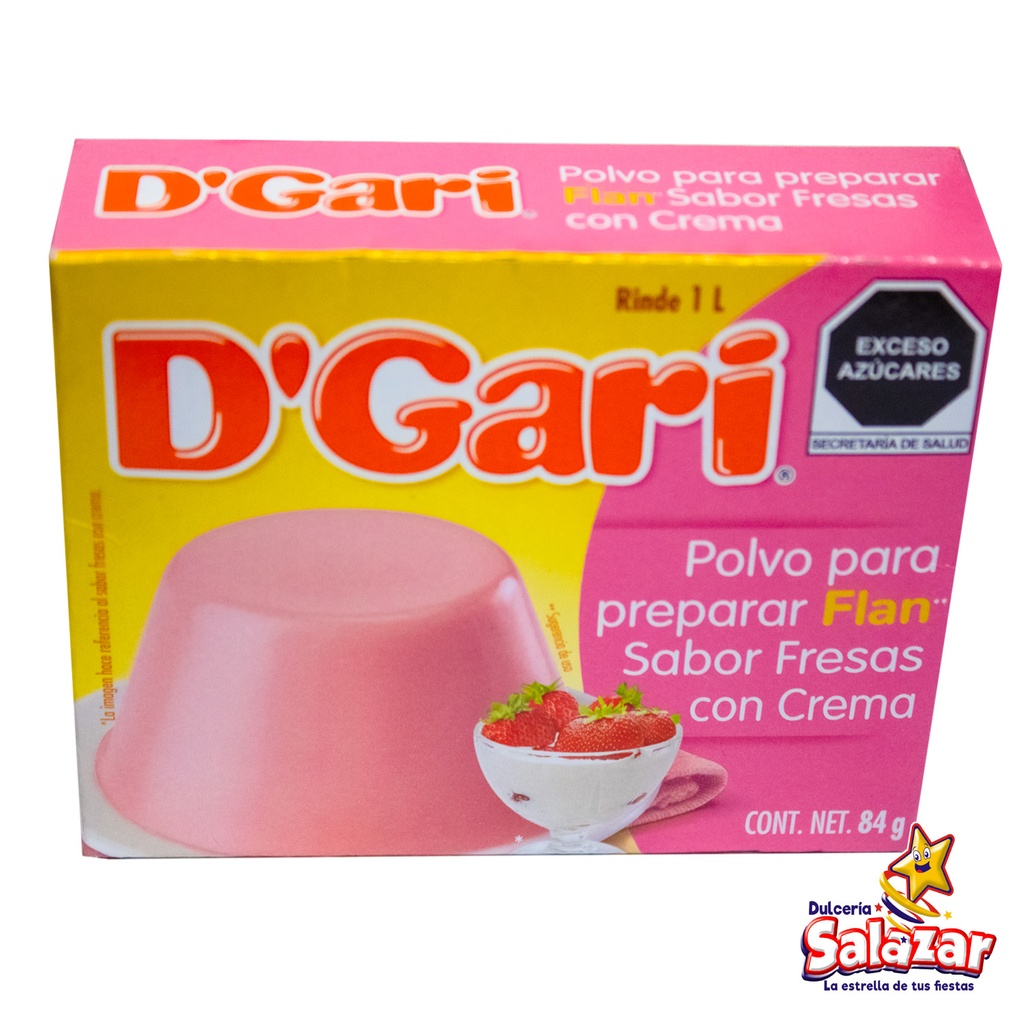 FLAN D´GARI FRESAS CON CREMA -D.84G- "C/24/1"