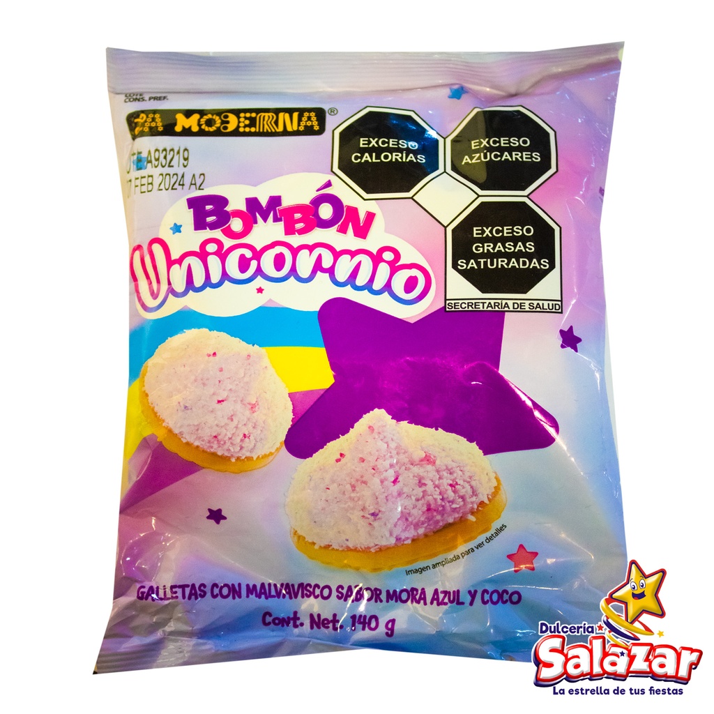 [MOD0019] GALLETA BOMBON UNICORNIO -B.140G- "C/12/1"