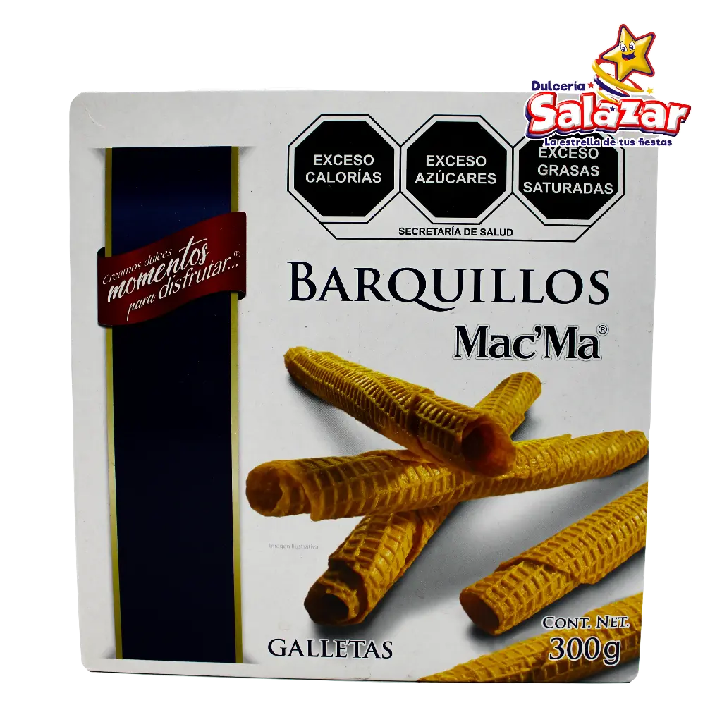 [MAM0009] GALLETA MAC MA BARQUILLO -D.300G- "C/12/1"