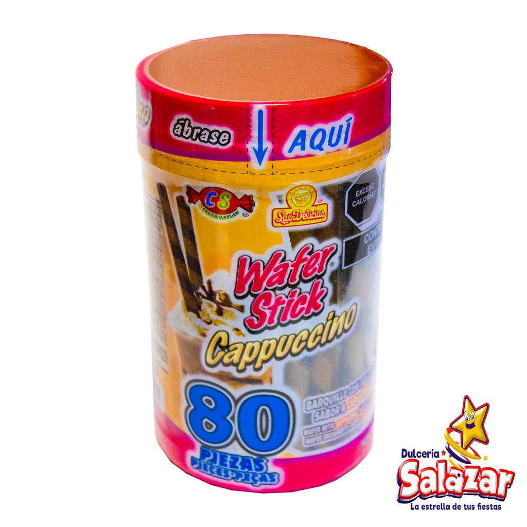 GALLETA WAFER STICK CAPPUCCINO DELICIAS -V.390G- "C/12/80"