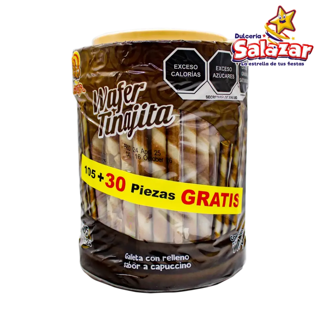 [TIN0218] GALLETA WAFFER ROLL CAPPUCCINO -V.770GR - "C/6/135"