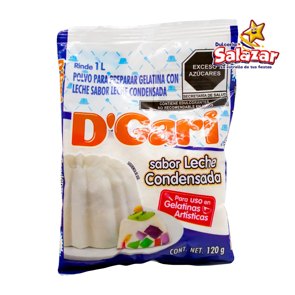 GELATINA D'GARI LECHE CONDENSADA -B.120G- "C/50/1"