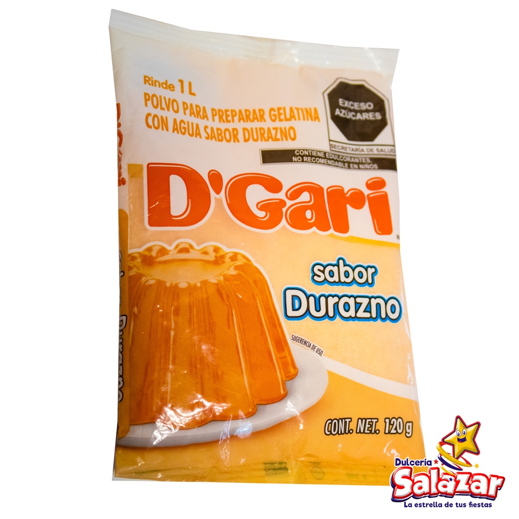 [DGA0018] GELATINA D'GARI DURAZNO -B.120G- "C/50/1"