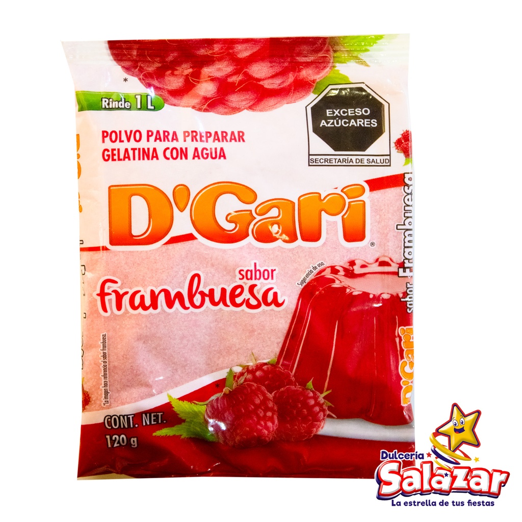 [DGA0039] GELATINA D'GARI FRAMBUESA -B.120G- "C/50/1"