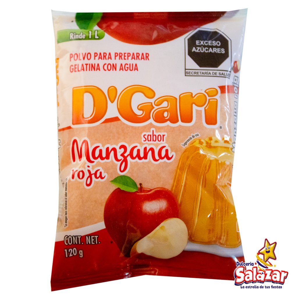 GELATINA D'GARI MANZANA -B.120G- "C/50/1"