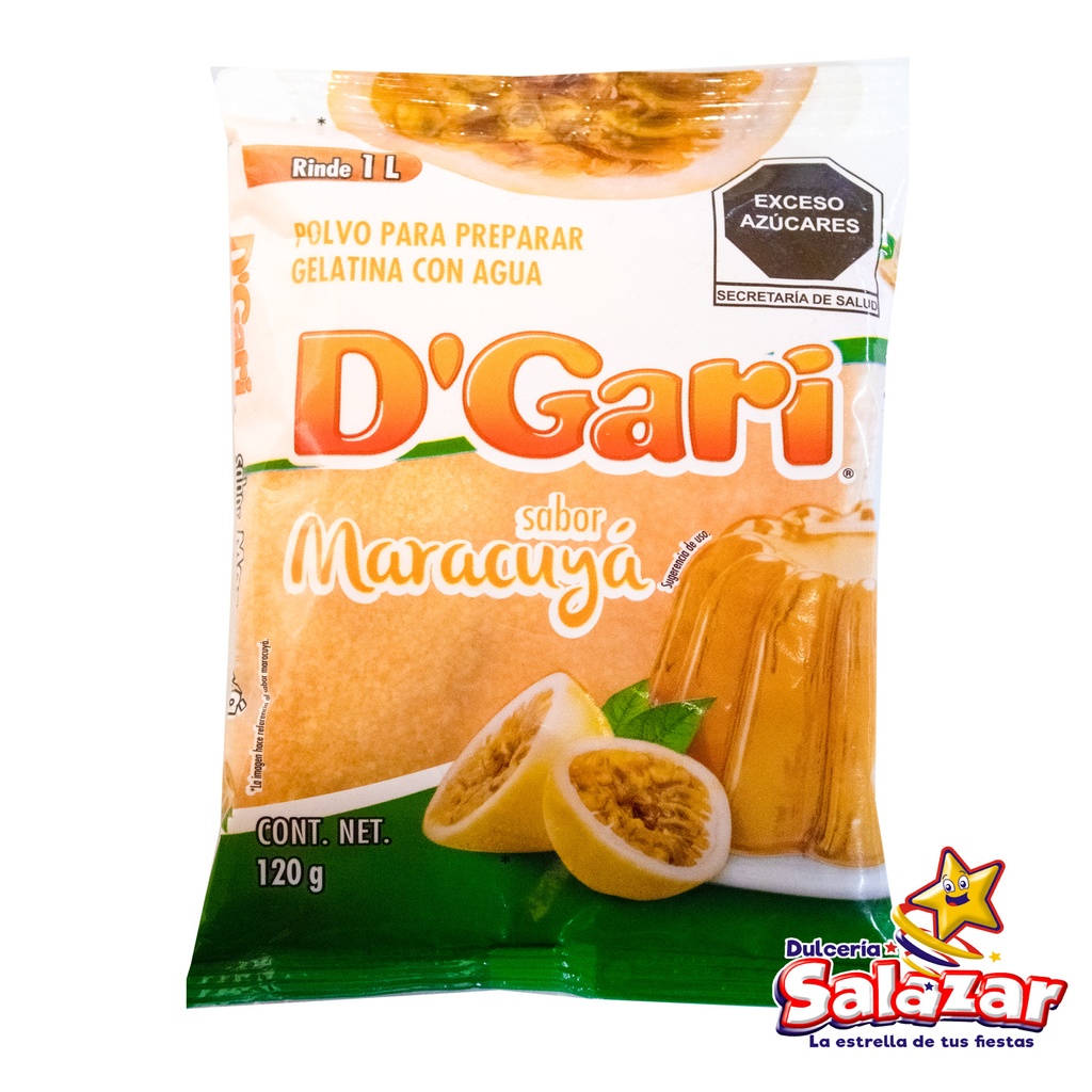 GELATINA D'GARI MARACUYA -B.120G- "C/50/1"