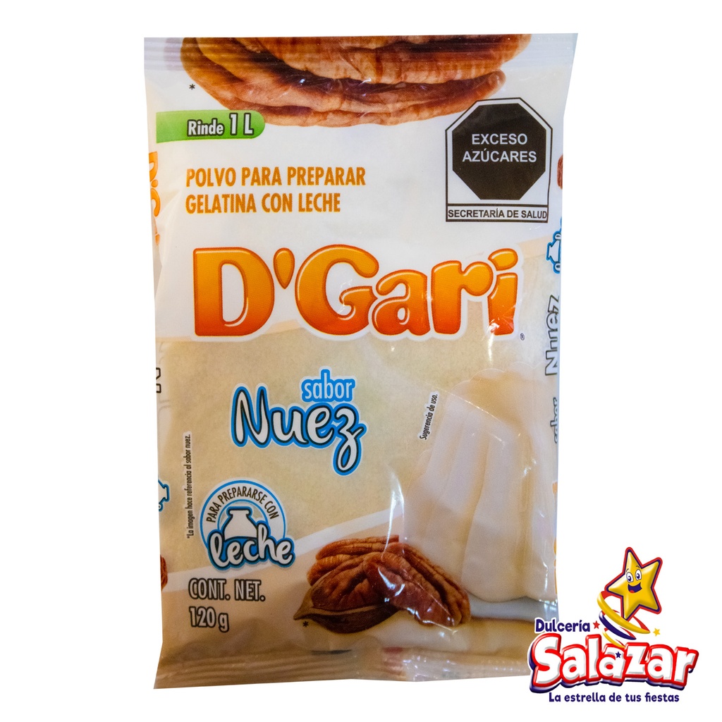 GELATINA D'GARI NUEZ LECHE -B.120G- "C/50/1"