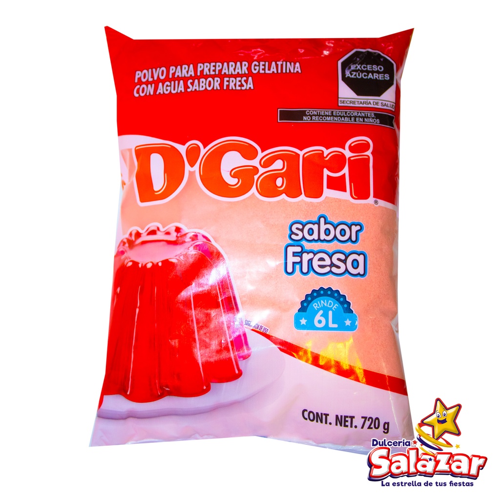 [DGA0059] GELATINA D'GARI FRESA AGUA -B.720G- "C/10/1"