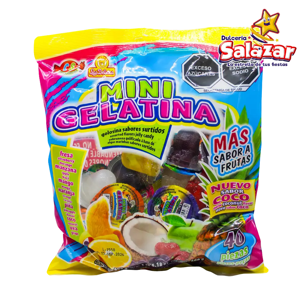 [DEL0093] GELATINA MINI LAS DELICIAS -B.600G- "C/20/40"
