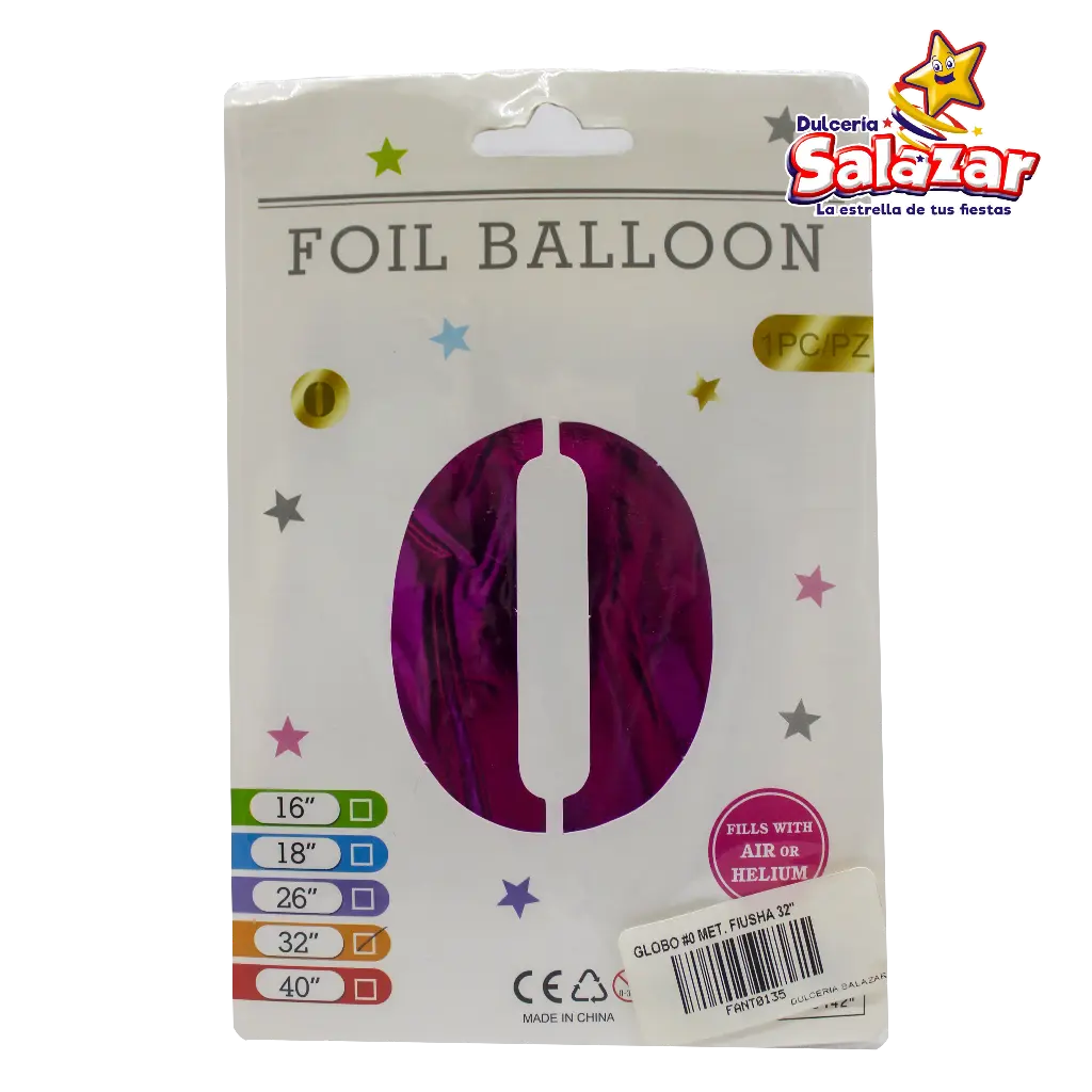 [FANT0135] GLOBO #0 METALICO FIUSHA 32 FANTASIA 20 -B.1PZA-"C/1/1"