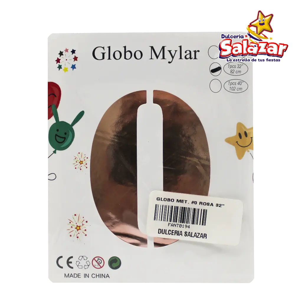 [FANT0194] GLOBO #0 METALICO ROSA 32" FANTASIA 2000 -B.1PZA-  "C/1/1"