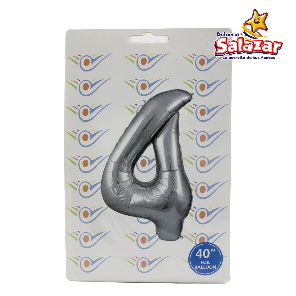 [FANT0053] GLOBO #4 METALICO PLATA 40 FANTASIA 200 -B.1PZA- "C/1/1"