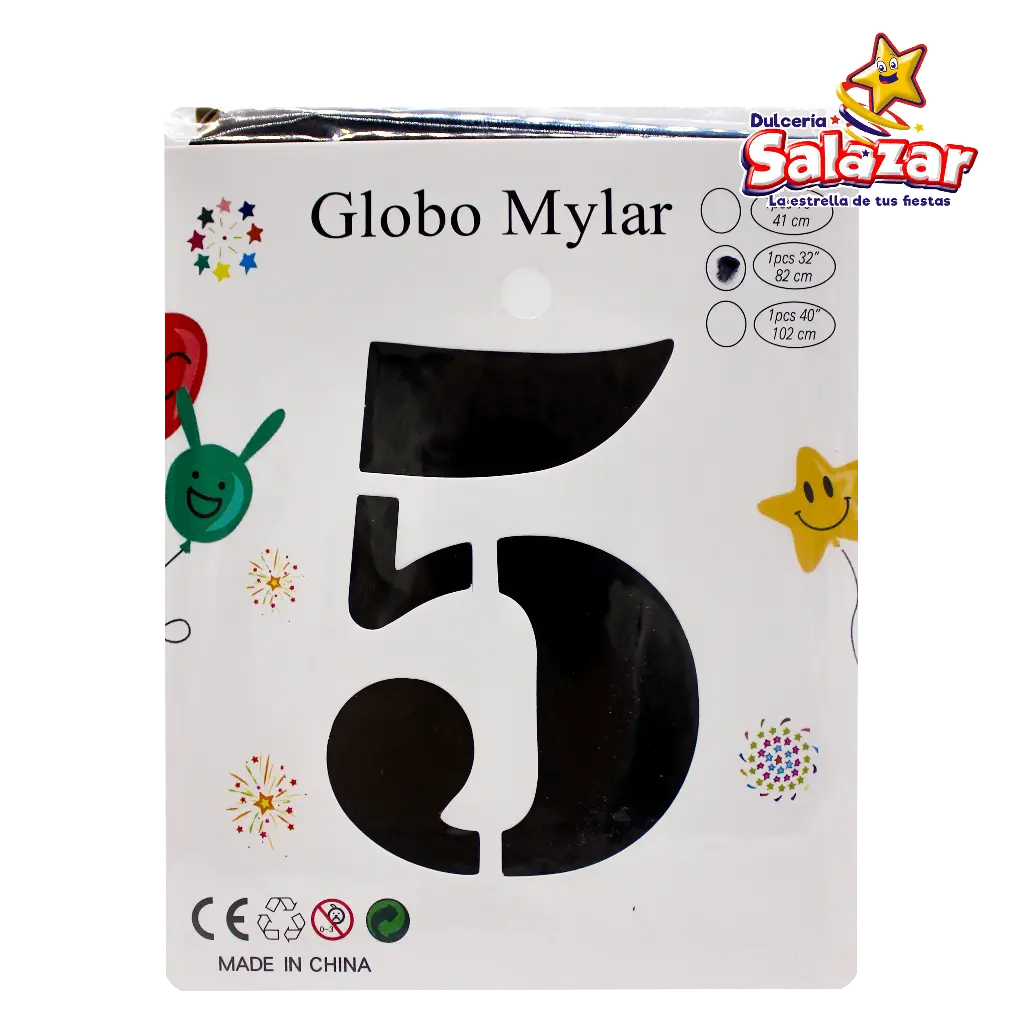 [FANT0149] GLOBO #5 METALICO NEGRO 32 FANTASIA 200 -B.1PZA-"C/1/1"