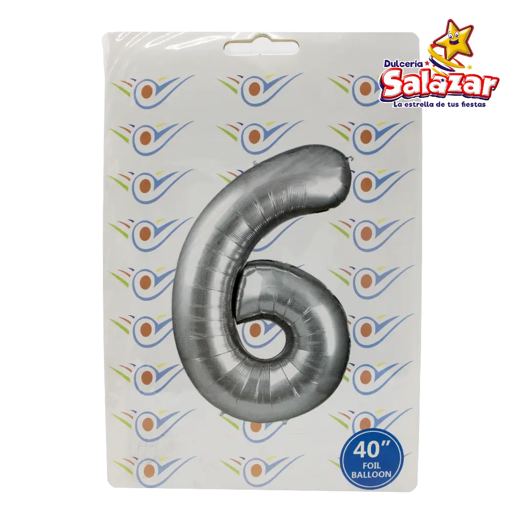 [FANT0059] GLOBO #6 METALICO PLATA 40 FANTASIA 200 -B.1PZA- "C/1/1"