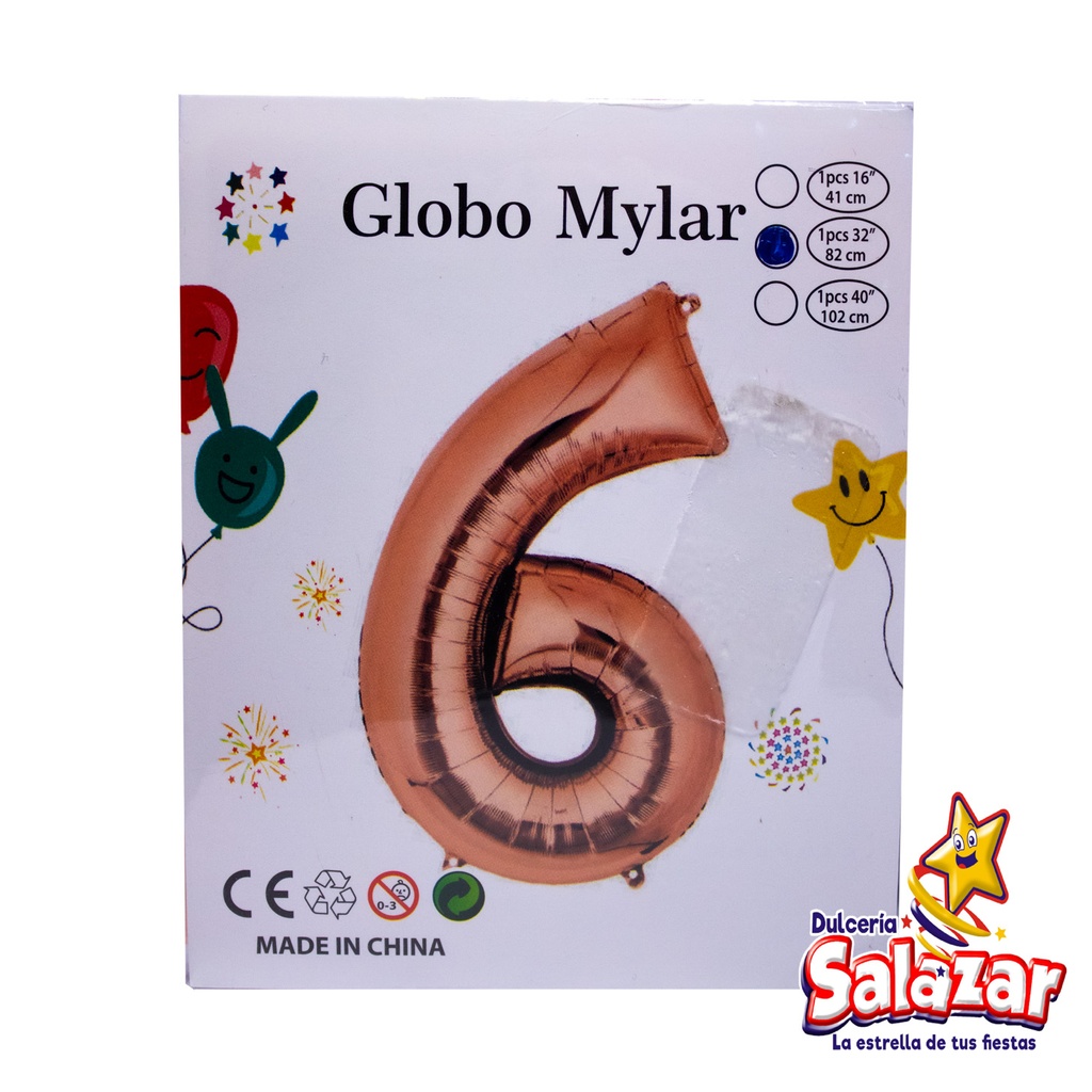 GLOBO #6 METALICO ROSA 32 FANTASIA 2000 -B.1PZA-"C/1/1"