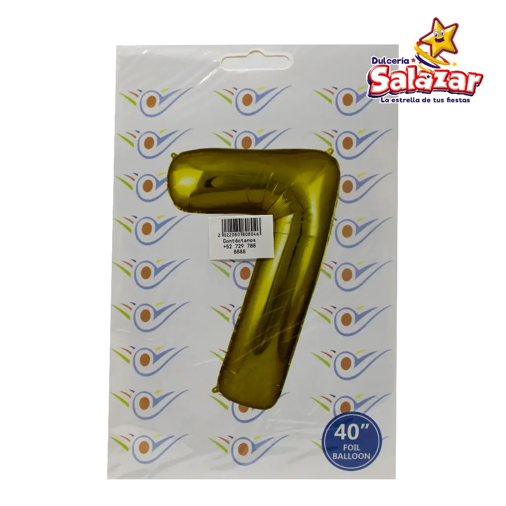 GLOBO #7 METALICO DORADO 40 FANTASIA 20 -B.1PZA- "C/1/1"