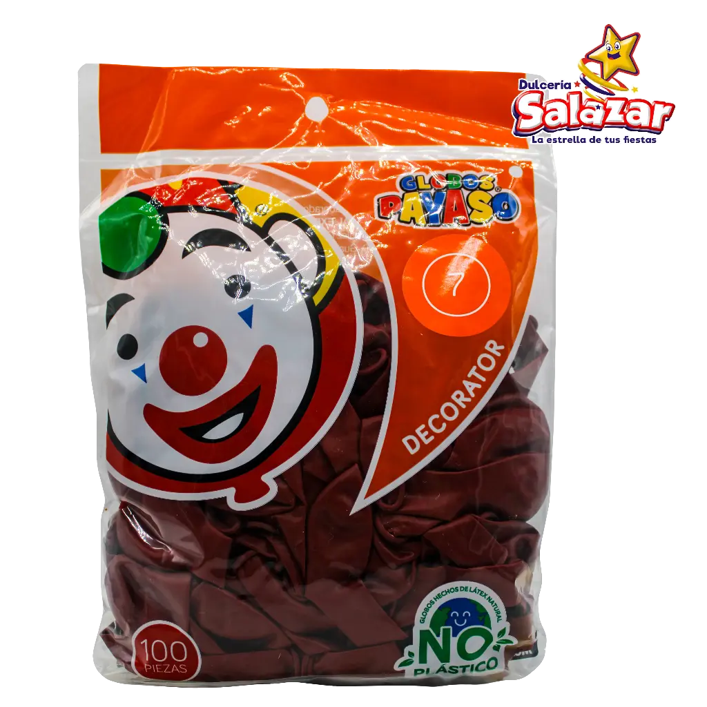 [SEL0071] GLOBO #7 ROJO CEREZA PAYASO -B.100P- "C/50/100"