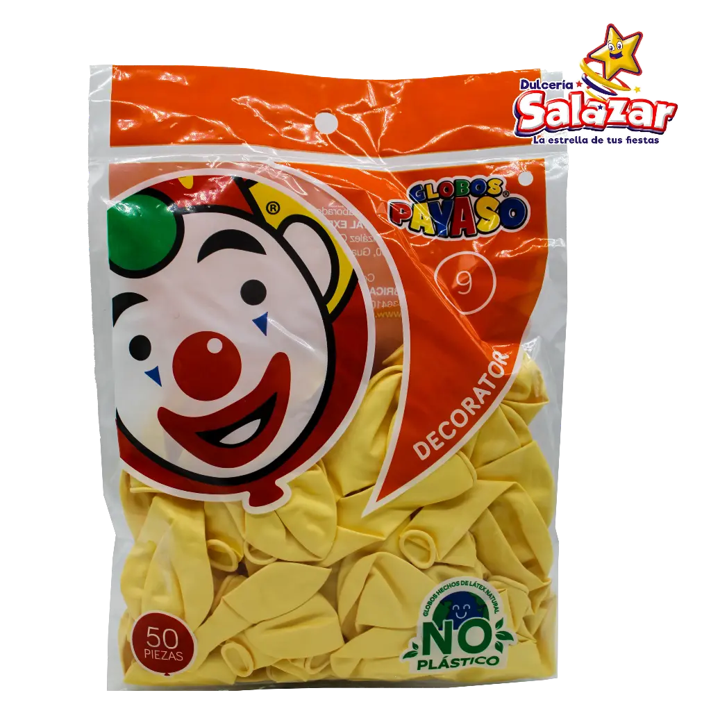 GLOBO #9 DEC. MARFIL PAYASO -B.50P- "C/100/50"