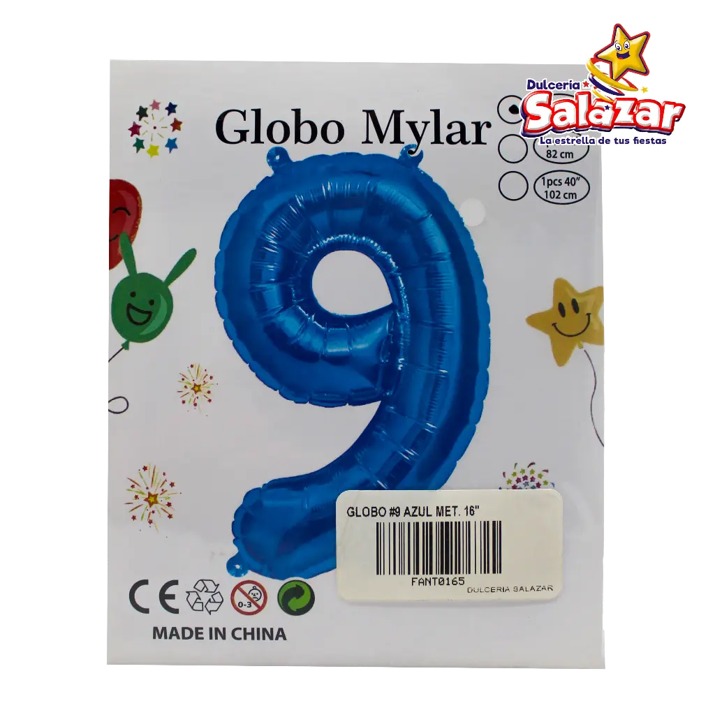 [FANT0165] GLOBO #9 METALICO AZUL 16 FANTASIA 2000 -B.1PZA-"C/1/1"