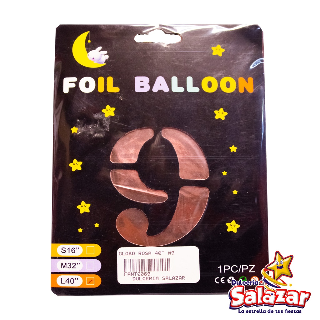 [FANT0069] GLOBO #9 METALICO ROSA 40 FANTASIA 2000 -B.1PZA- "C/1/1"