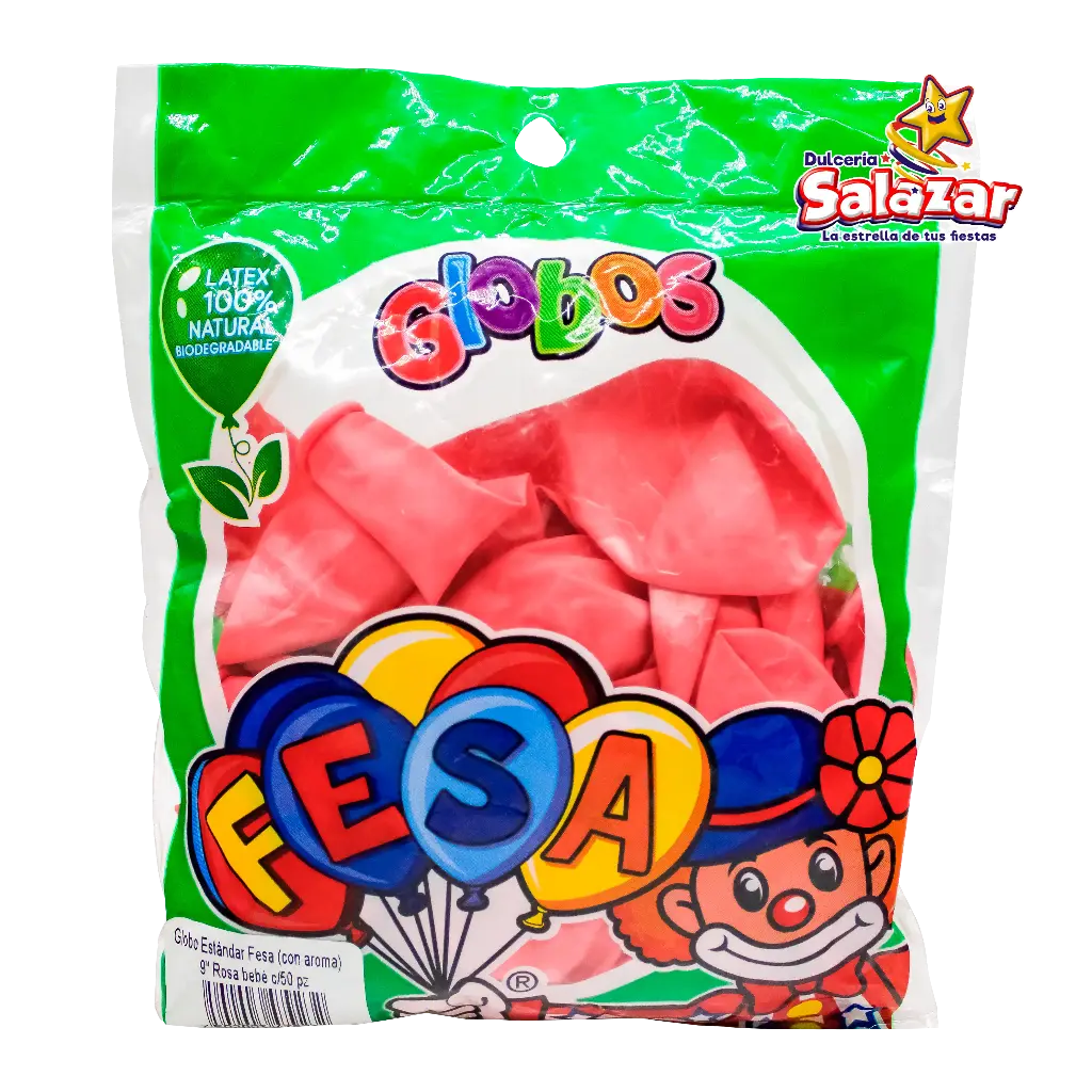 [FES0004] GLOBO #9 ROSA BEBE FESA -B.50PZA- "C/50/1"