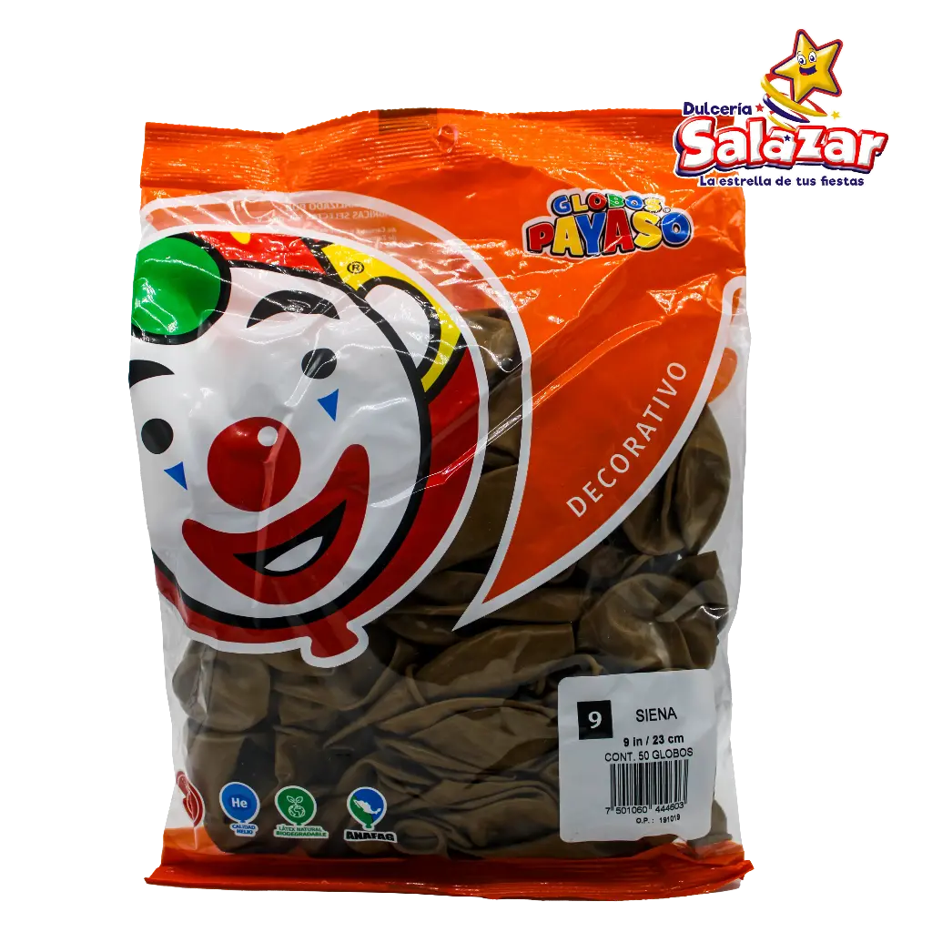 [SEL0010] GLOBO #9 SIENA PAYASO -B.50P- "C/100/50"